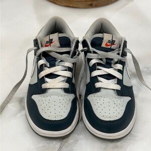 Nike Dunk Low Kids Sneakers Dark Teal Green Gray White Size 1Y